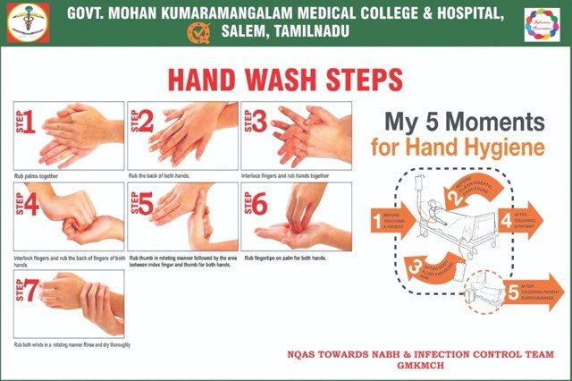 Hand-wash steps vinyl — vinyl designed and printed by Hansi Digital, Kalippatti